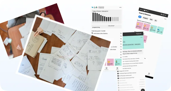 My paper-based system and then initial proof-of-concept app