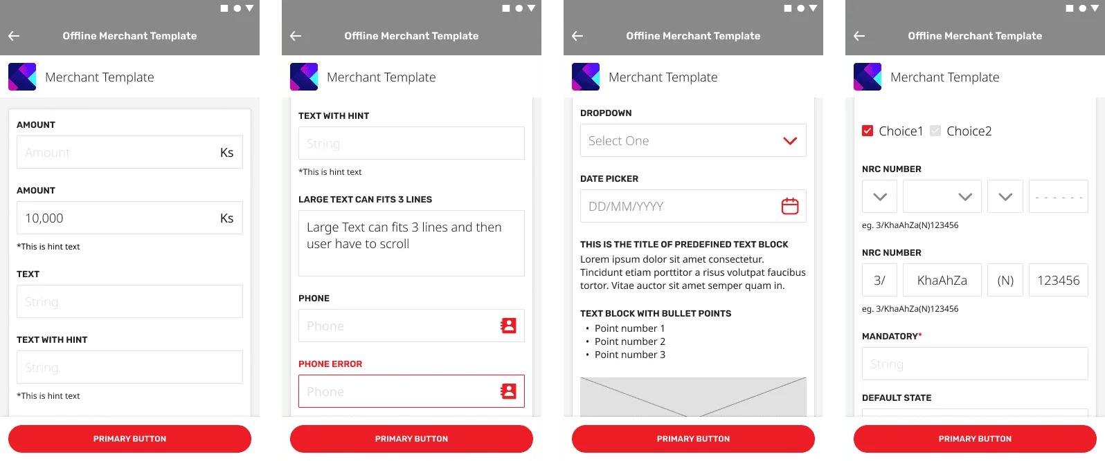 Standardized merchant onboarding and validation template framework