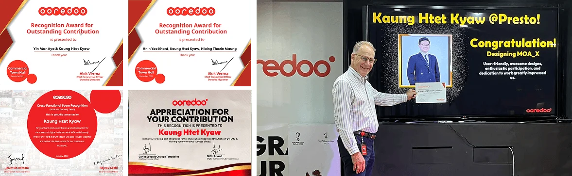Internal recognition awards from digital transformation milestones