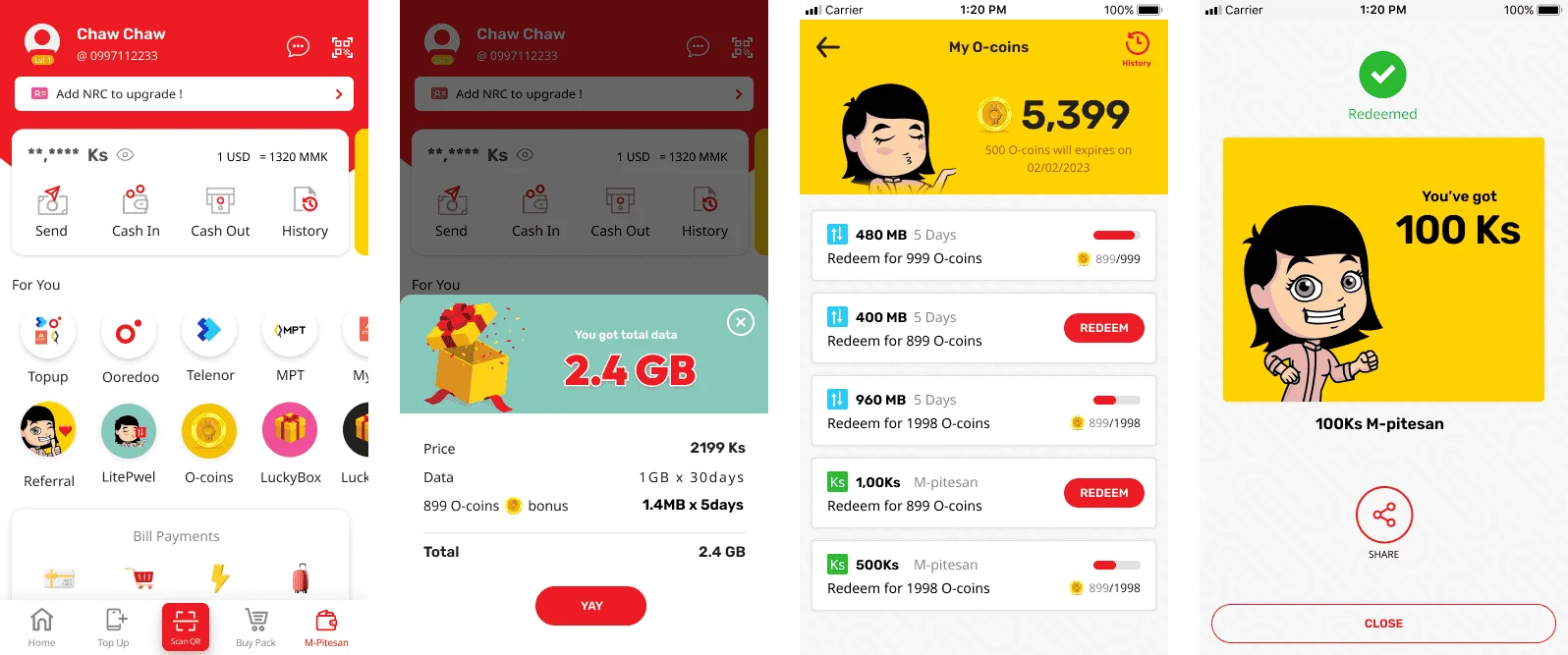 Mini-program applet examples deployed inside the SuperApp