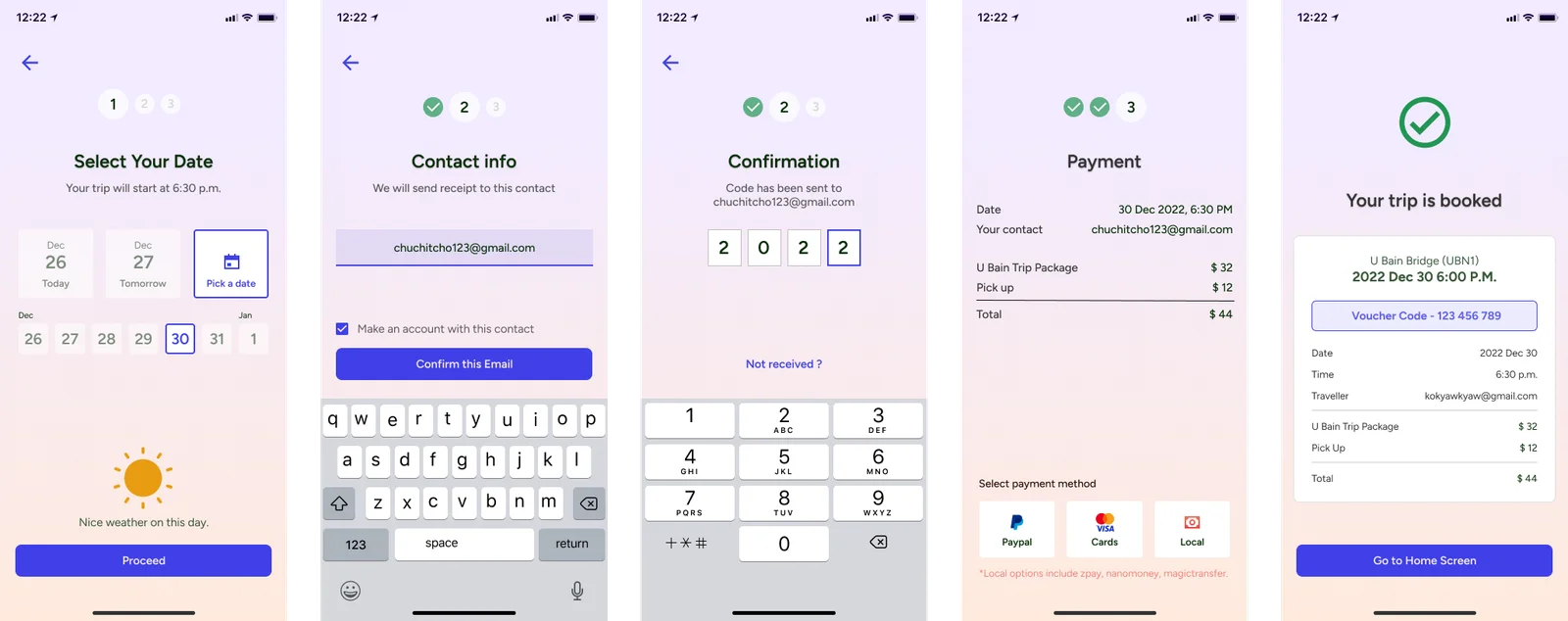 Overview of simplified checkout flow